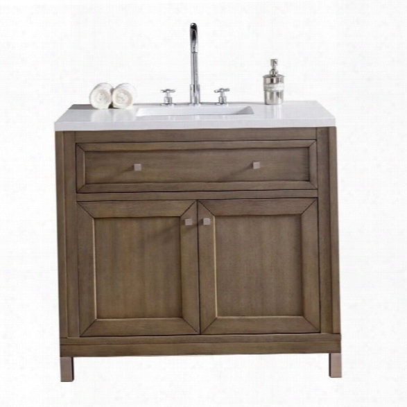 James Martin Chicago 36 Single Bathroom Vanity In Walnut-no Top