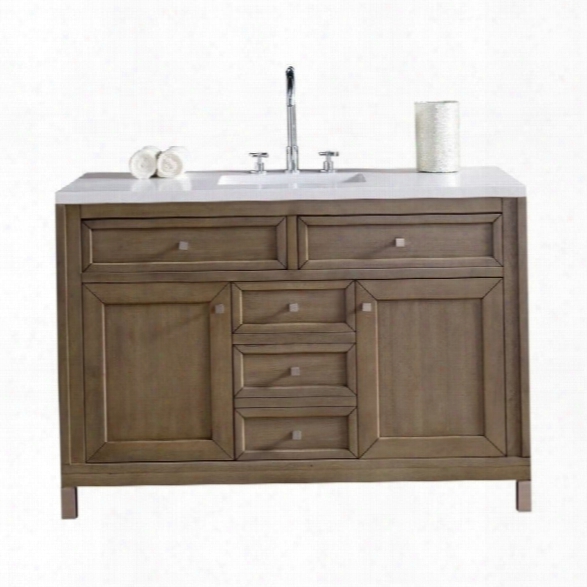 James Martin Chicago 48 Single Bathroom Vanity In Walnut-no Top