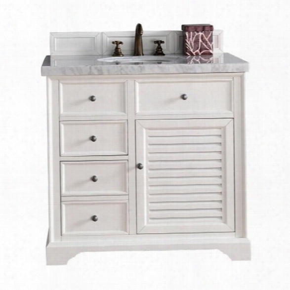 James Martin Savannah 36 Single Bathroom Vanity In White-no Top