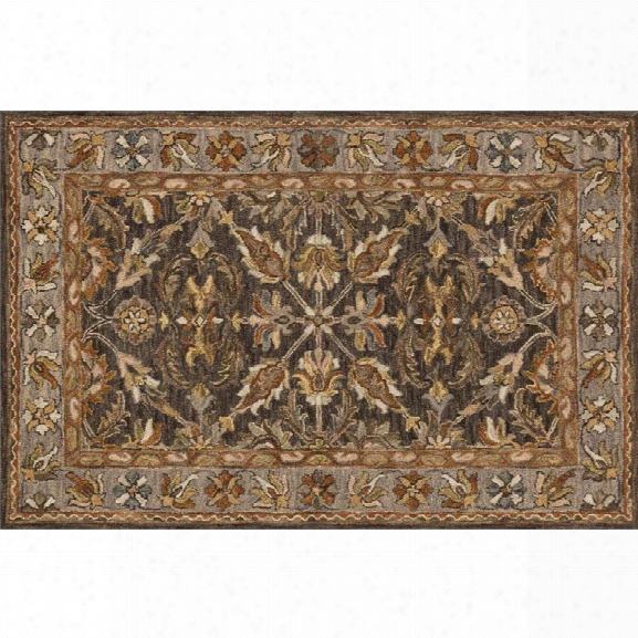 Loloi Victoria 9'3 X 13' Hand Made Wool Rug In Dark Taupe And Gray