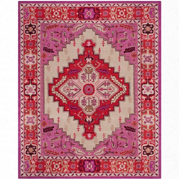 Safavieh Bellagio 8' X 10' Hand Tufted Rug In Red Pink And Ivory
