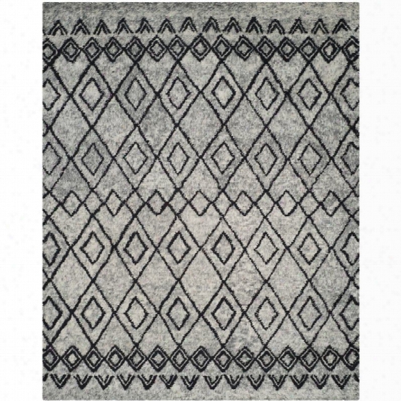 Safavieh Casablanca Shag 8' X 10' Hand Tufted Rug In Gray And Charcoal