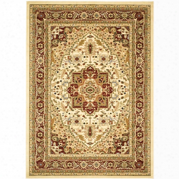 Safavieh Lyndhurst 11' X 15' Power Loomed Rug In Ivory And Red