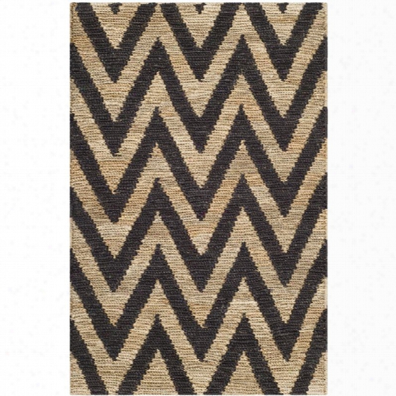 Safavieh Organica 9' X 12' Hand Knotted Jure Rug In Black And Natural
