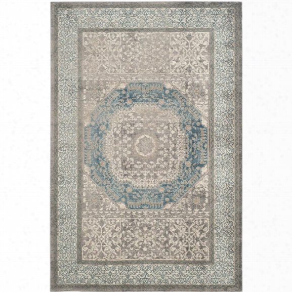 Safavieh Sofia 11' X 15' Power Loomed Rug In Light Gray And Blue