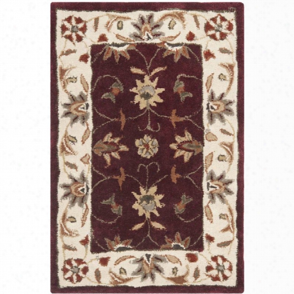 Safavieh Total Performance 9' X 12' Hand Hooked Rug In Red And Ivory