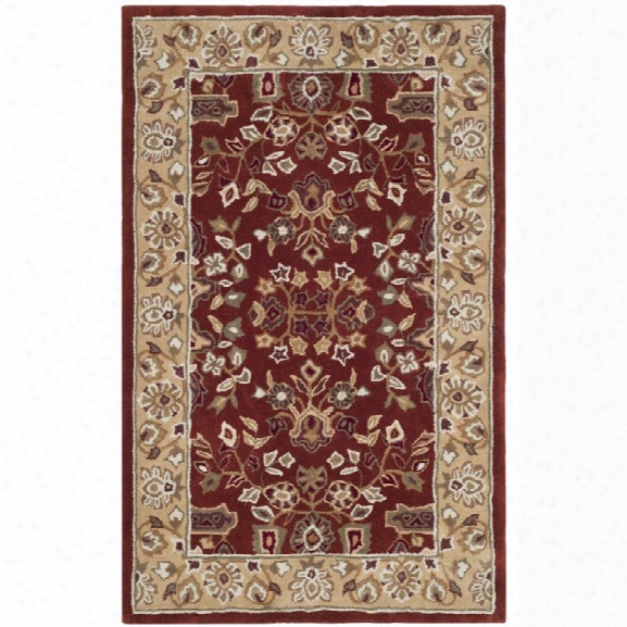 Safavieh Total Performance 9' X 12' Hand Hooked Rug In Rust And Green