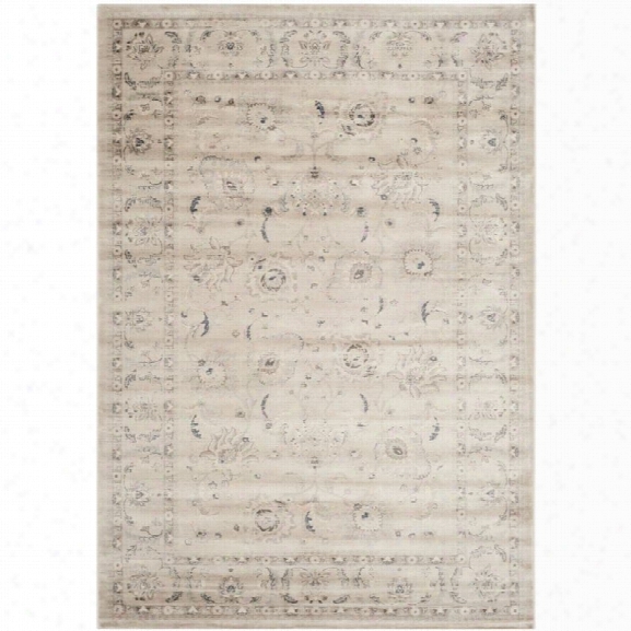 Safavieh Vintage 11' X 15' Power Loomed Rug In Light Gray And Ivory