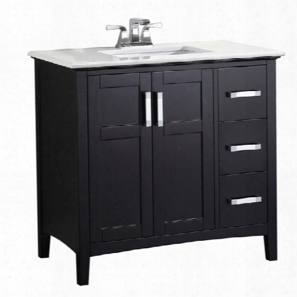 Simpli Home Winston 36 Bath Vanity In Black