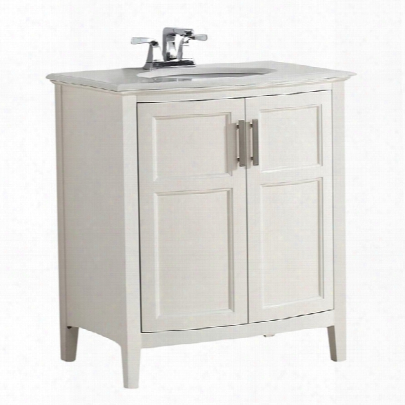 Simpli Home Winston30 Bath Vanity With Rounded Front In Soft White