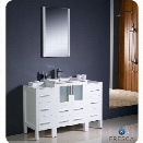 Fresca Torino 48 Bathroom Vanity in White-Versa in Brushed Nickel