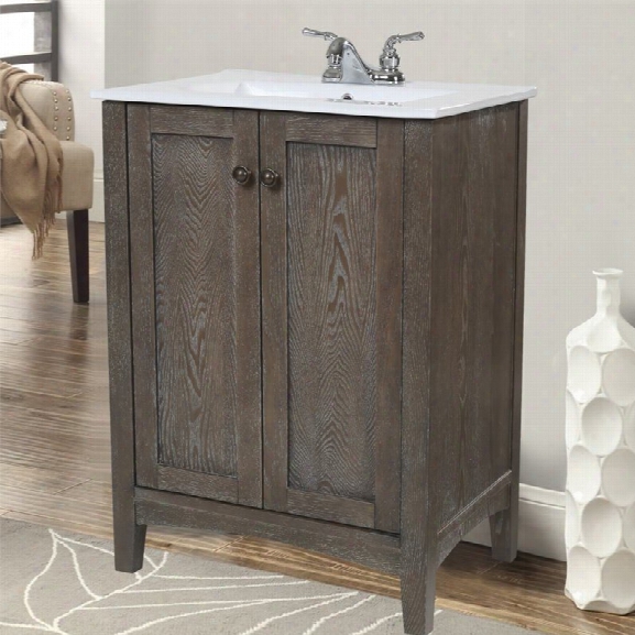 Elegant Lighting Danville 34 Bath Vanity In Weathered Oak