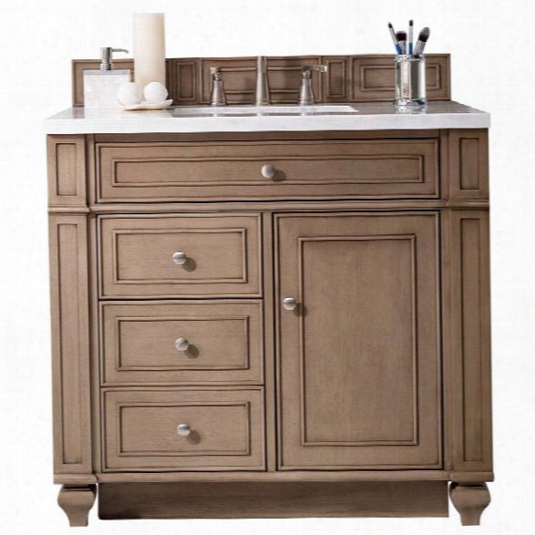 James Martin Bristol 36 Single Bathroom Vanity In Whitewashed Walnut-no Countertop