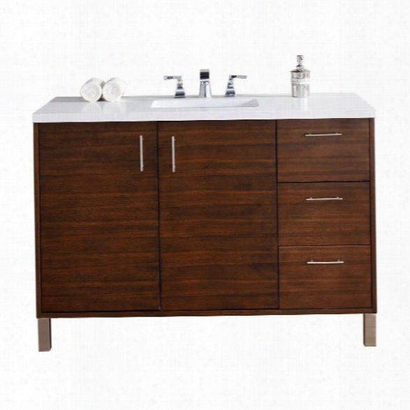 James Martin Metropolitan 48 Single Bathroom Vanity In Walnut-no Top