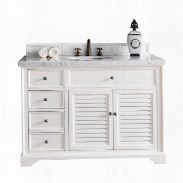 James Martin Savannah 48 Single Bathroom Vanity In White-no Top