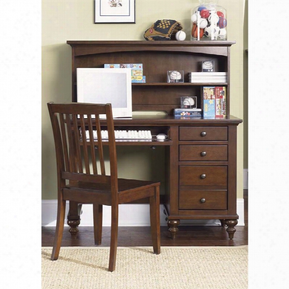 Liberty Furniture Abbott Ridge Student Desk And Hutch In Cinnamon