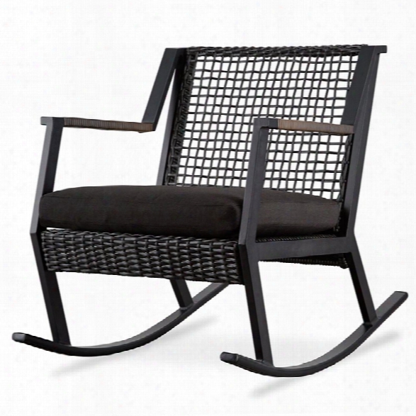 Real Flame Calvin Aluminum Patio Rocker In Black (set Of 2)