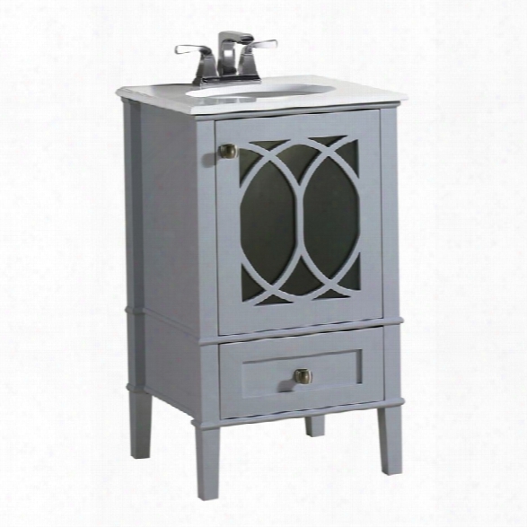 Simpli Home Paige 20 Bath Vanity In Grey