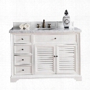 James Martin Savannah 48 Single Bathroom Vanity in White-No Top