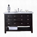 James Martin Vancouver 48 Single Bathroom Vanity in Espresso-4cm Absolute Black Rustic