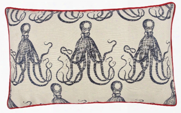 12 X 20 Octopus Jacquard Pillow Design By Thomas Paul