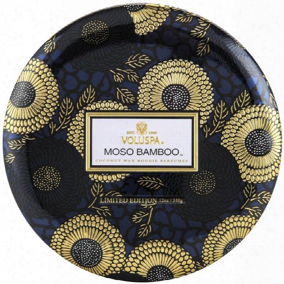 3 Wick Decorative Candle In Moso Bamboo Design By Voluspa