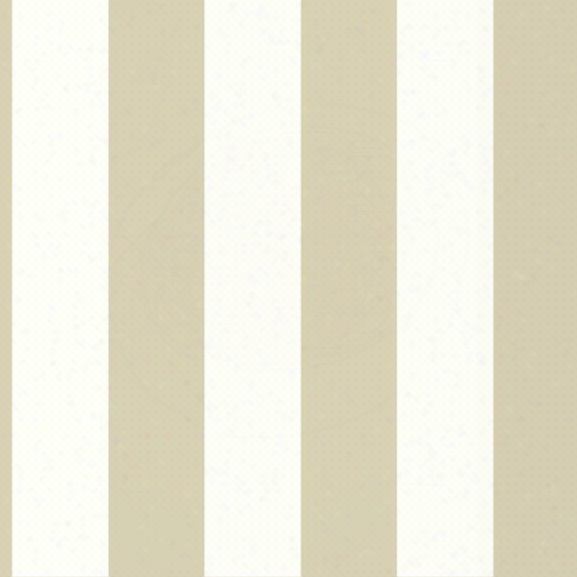 3" Stripe Wallpaper In Tan And White Design By York Wallcoverings