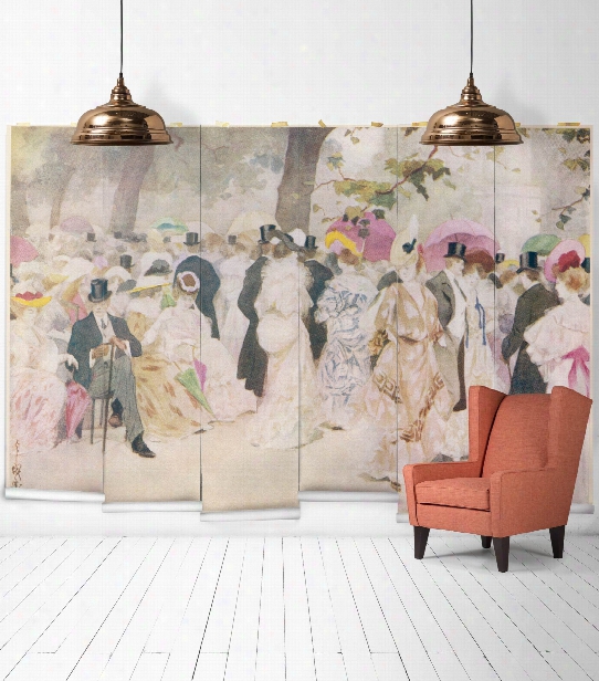 A Jovial Afternoon Wall Mural From The Erstwhile Collection By Milton & King