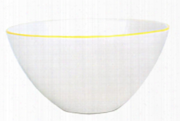 Abbesses Large Bowl Yellow Rim Design By Canvas