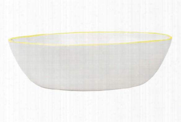 Abbesses Pasta Bowl Yellow Rim Intention By Canvas