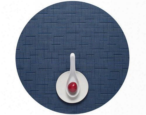 Bamboo Round Tablemat In Lapis Design By Chilewich