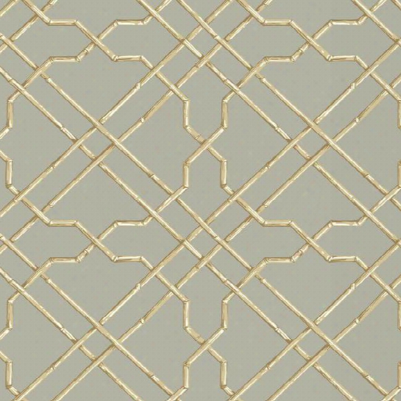 Bamboo Trellis Wallpaper In Grey Design By York Wallcoverings