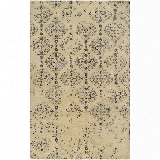 Banshee Collection New Zealand Wool Area Rug In Barley And Night Sky Design By Surya