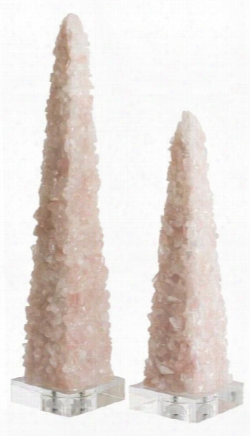 Barrington Pink Quartz Obelisks Design By Couture Lamps