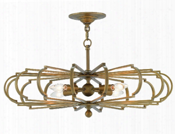 Bascom Chandlier In Brass Design By Currey & Company