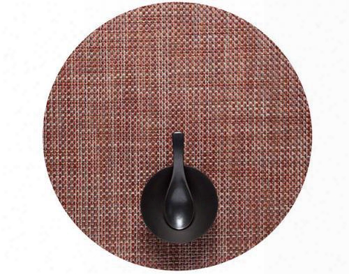 Basketweave Round Tablemat In Terra Design By Chilewich