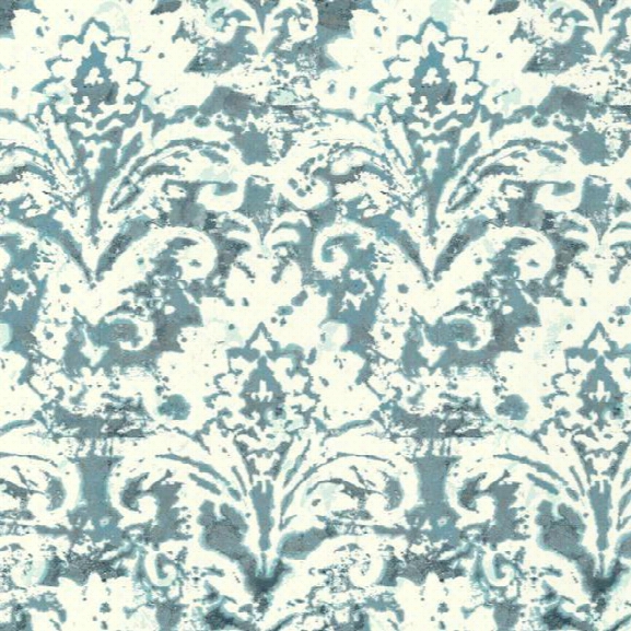 Batik Damask Wallpaper In Blue Design By Carey Lind For York Wallcoverings