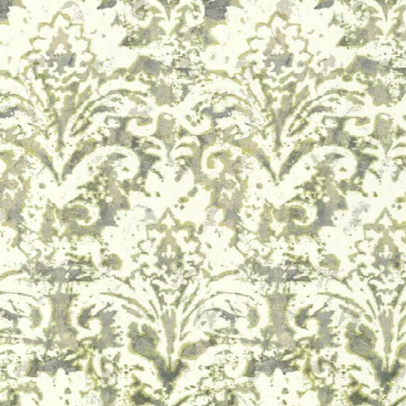 Batik Damask Wallpaper In Green Design By Carey Lind For York Wallcoverings