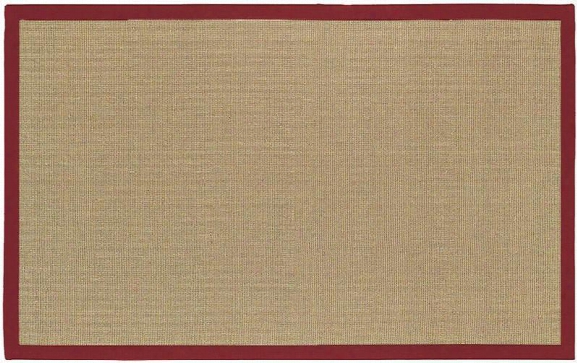 Bay Area Rug In Beige With Red Trim Design By Chandra Rugs