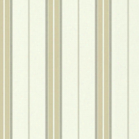 Bay Stripe 2 Wallpaper In Biege And Cream Design By York Wallcoverings