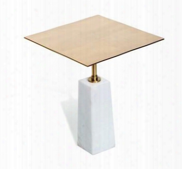 Beck Square Side Table In Antique Brass Design By Interlude Home