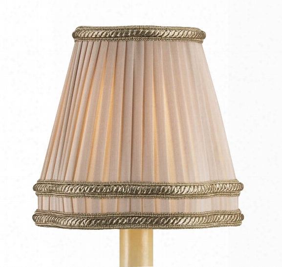 Beige Shantung Pleated Shade Design By Currey & Company