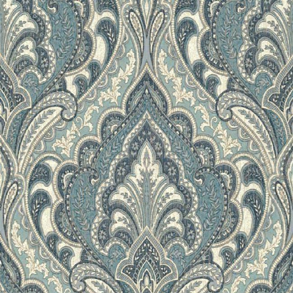 Sample Hemmingway Wallpaper In Blues Design By Carey Lind For York Wallcoverings