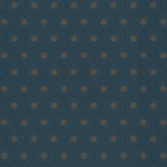 Sample Honeycomb Wallpaper In Blue Design By York Wallcoverings