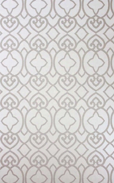 Sample Imperial Lattice Wallpaper In Ivory Mica By Matthew Williamson For Osborne & Little