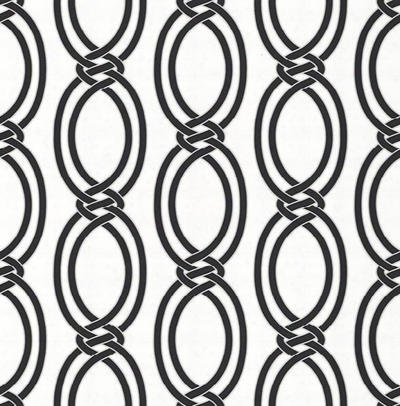 Sample Infinity Black And White Geometric Stripe Wallpaper From The Symetrie Collection By Brewster Home Fashions