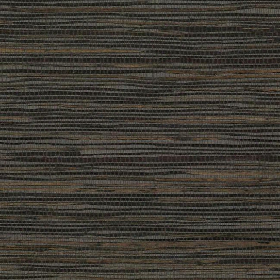 Sample Inked Grass Wallpaper In Brown From The Grasscloth Ii Collection By York Wallcoverings