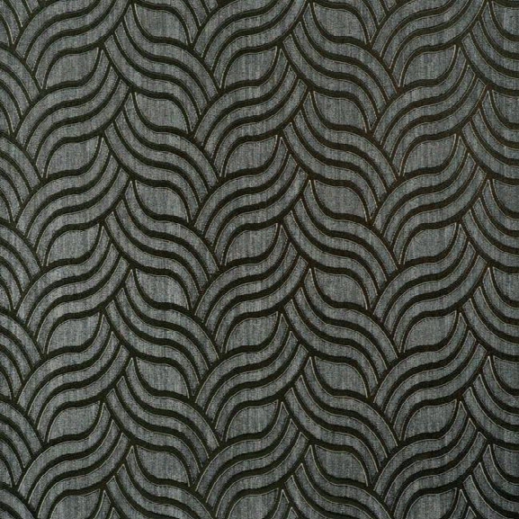 Sample Interlocking Geo Wallpaper In Charcoal And Silver By York Wallcoverings