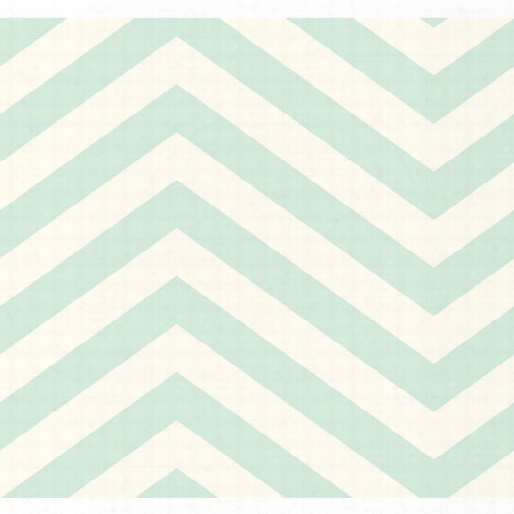 Sample Jamaica Chevron Wallpaper In Aqua From The Tortuga Collection By Seabrook Wallcoverings