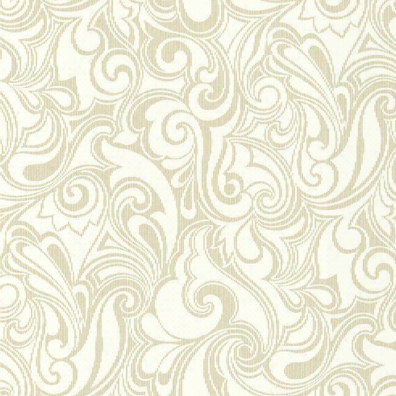 Sample Jubilee Wallpaper In Ivory And Gold Design By York Wallcoverings